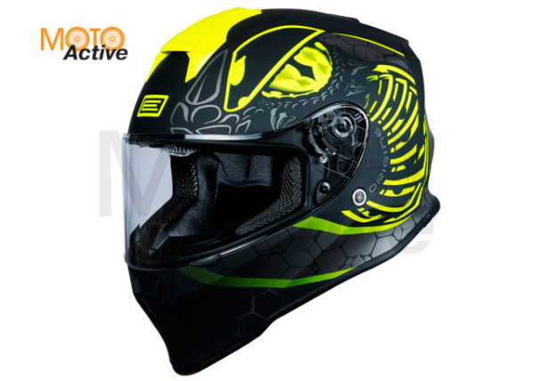 Шлем детский (интеграл) Origine DINAMO FIGHTER HI-VIS, желтый/черный матовый